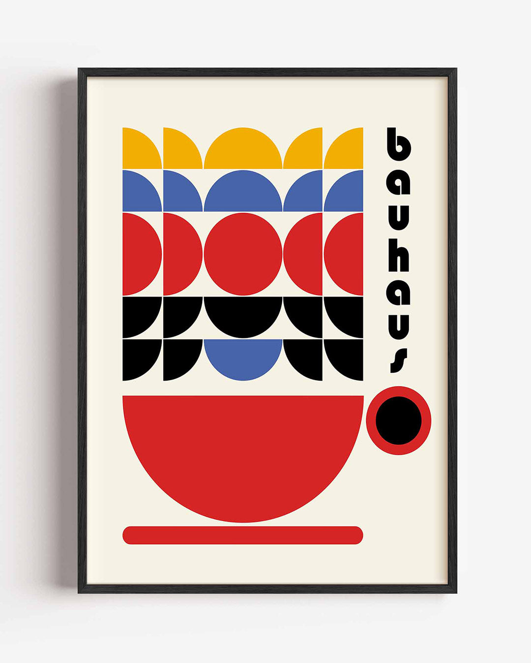 Vormen en vlakken – staande Bauhaus poster als wanddecoratie