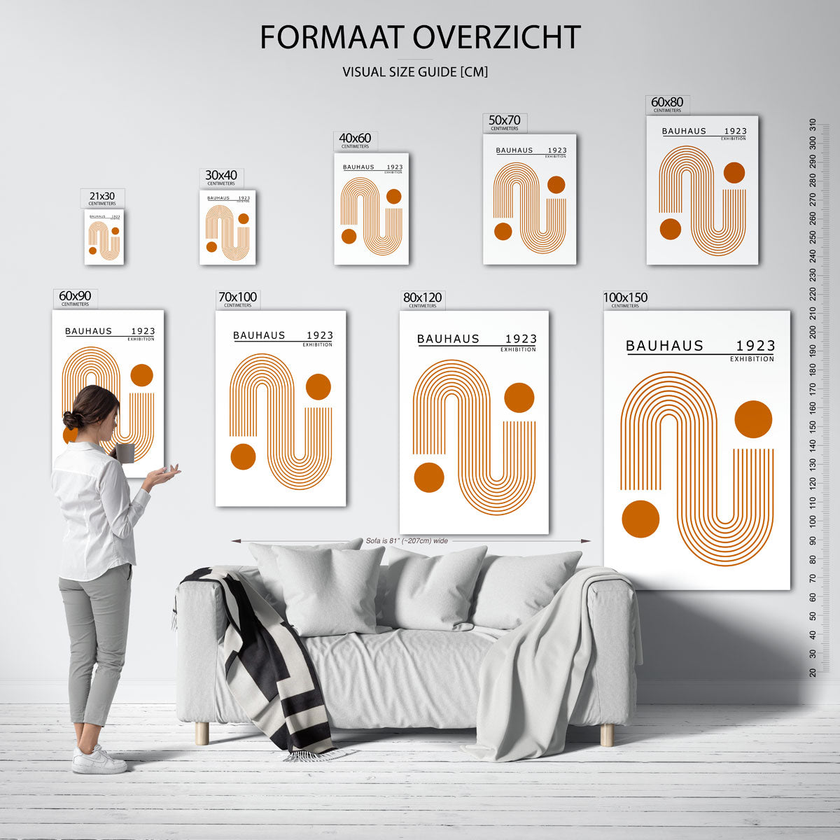  – geometrische poster in Bauhaus-stijl van WallArtistic