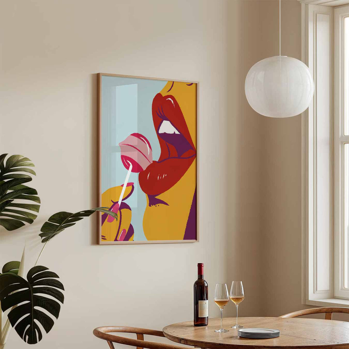 Zoete Schoonheid – zomerse wandkunst als portret poster