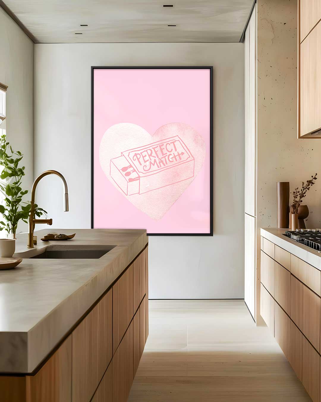 Perfect Match Hartbeeld – dibond wanddecoratie in staand formaat