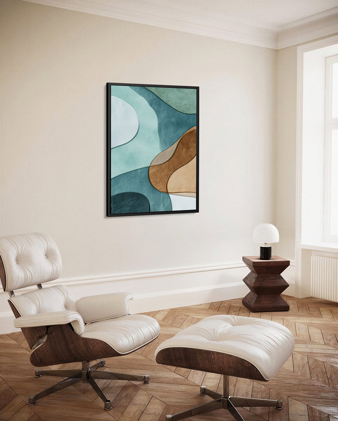 Organische vormen compositie – staand wanddecoratie kunstwerk