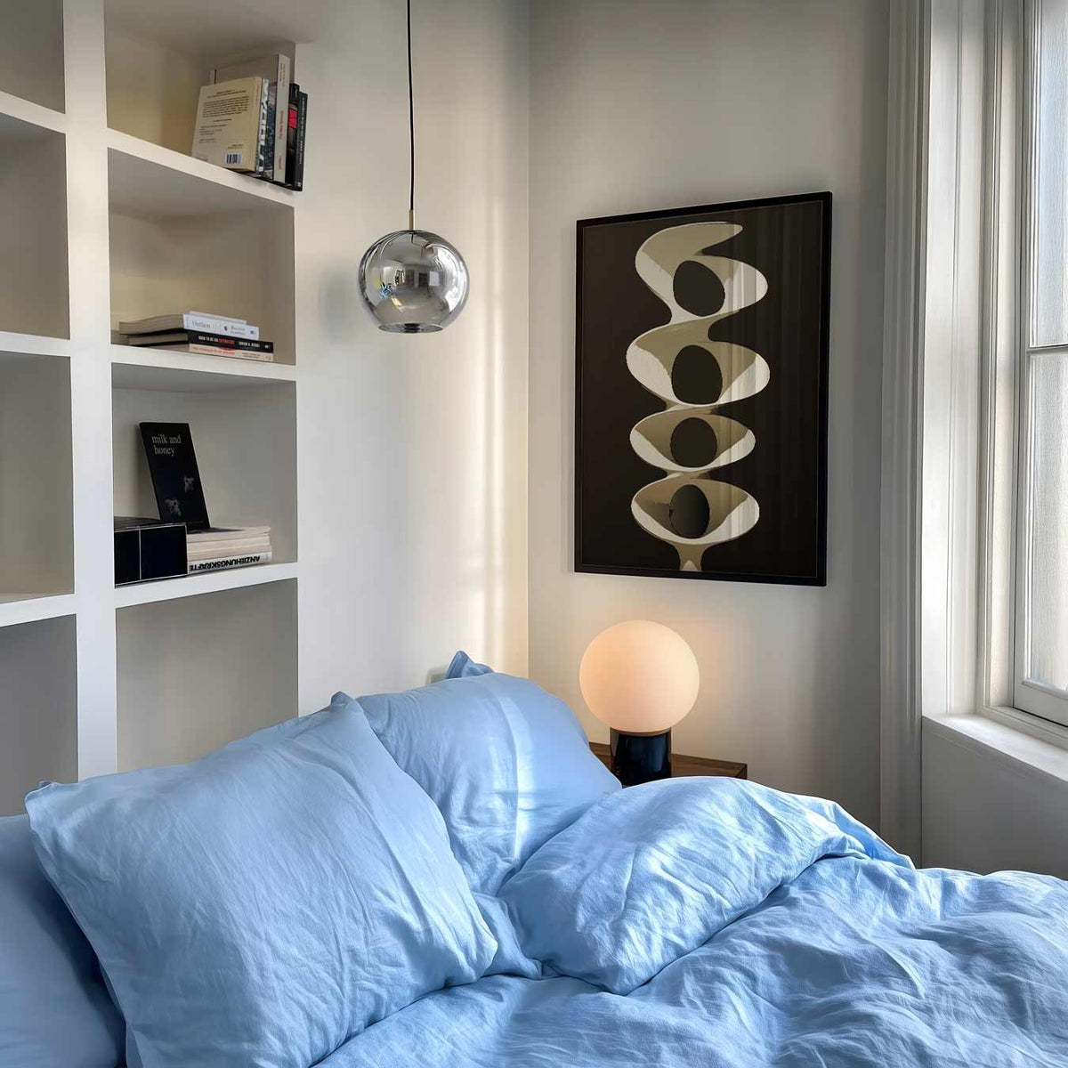 Organische Elegantie – abstracte poster als moderne staande wanddecoratie