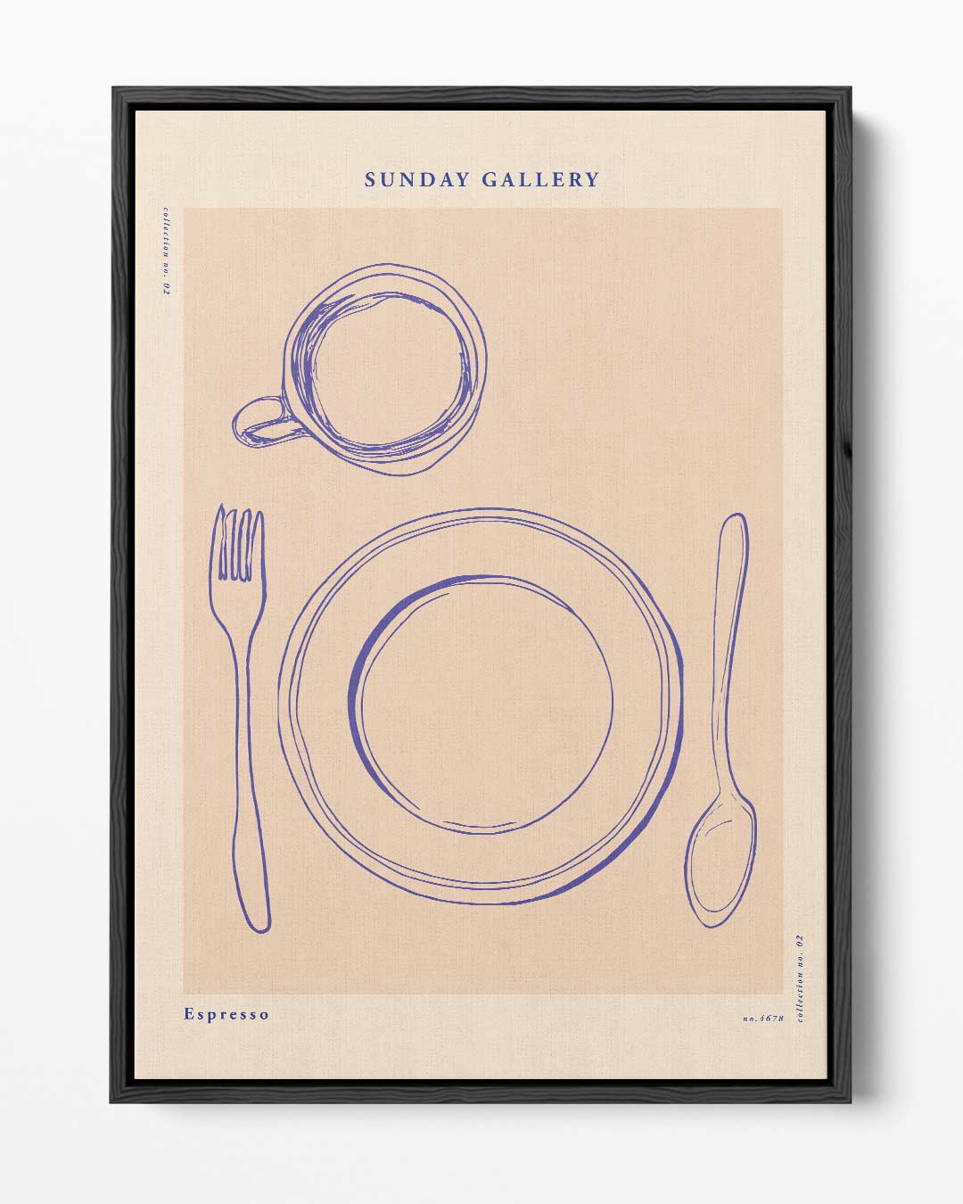 Minimalistisch Ontbijt – portret kunstwerk als wanddecoratie