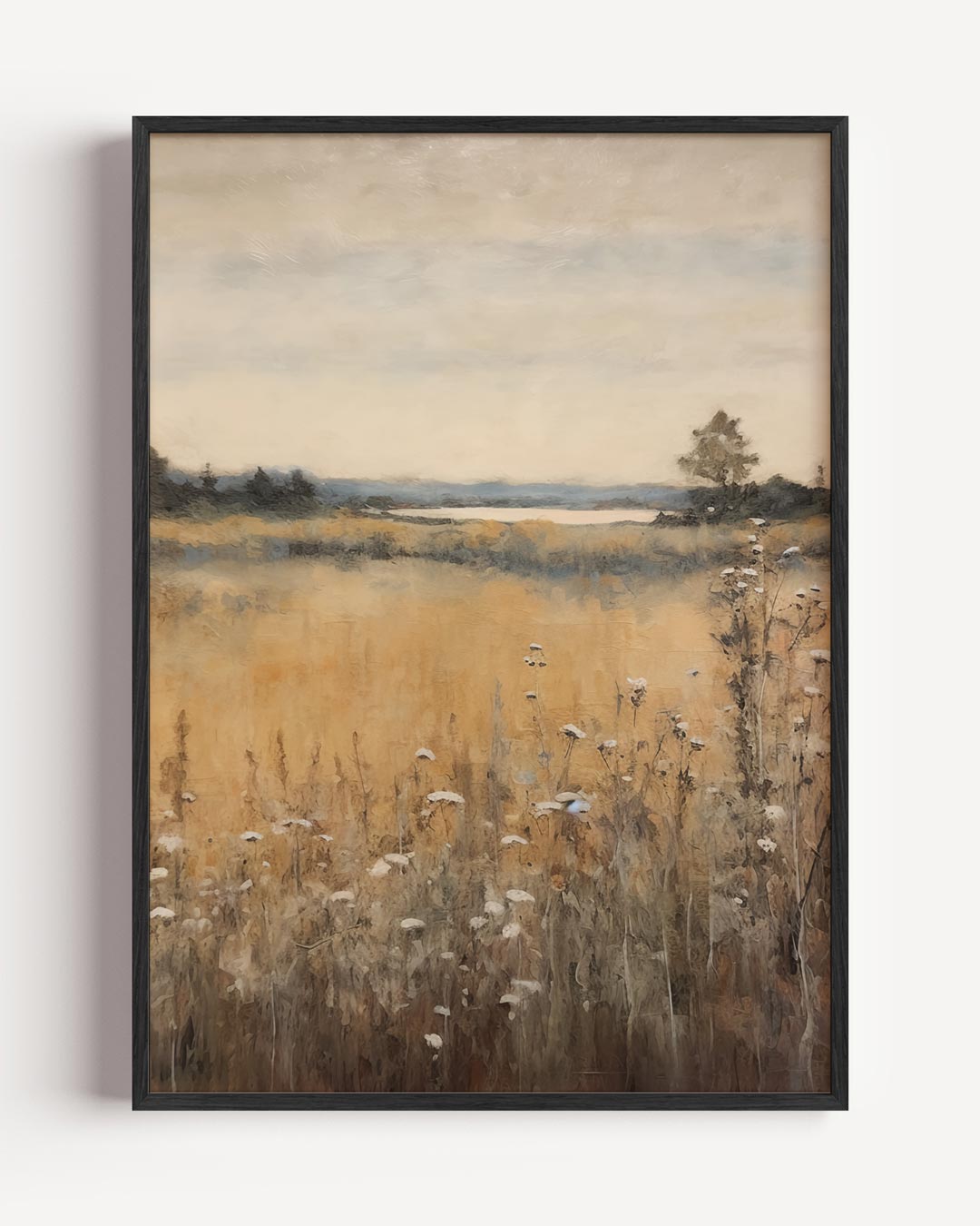 Sereen Landschap in de Herfst – vintage portret poster als wanddecoratie
