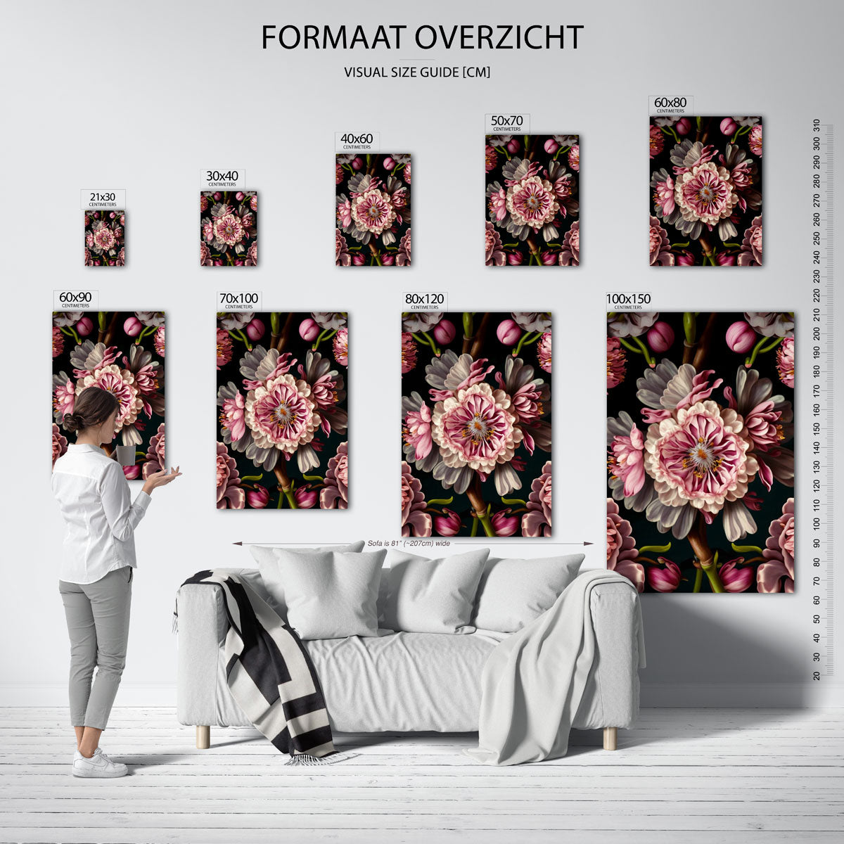 Bloemenpracht – staande muurposter met bloemen