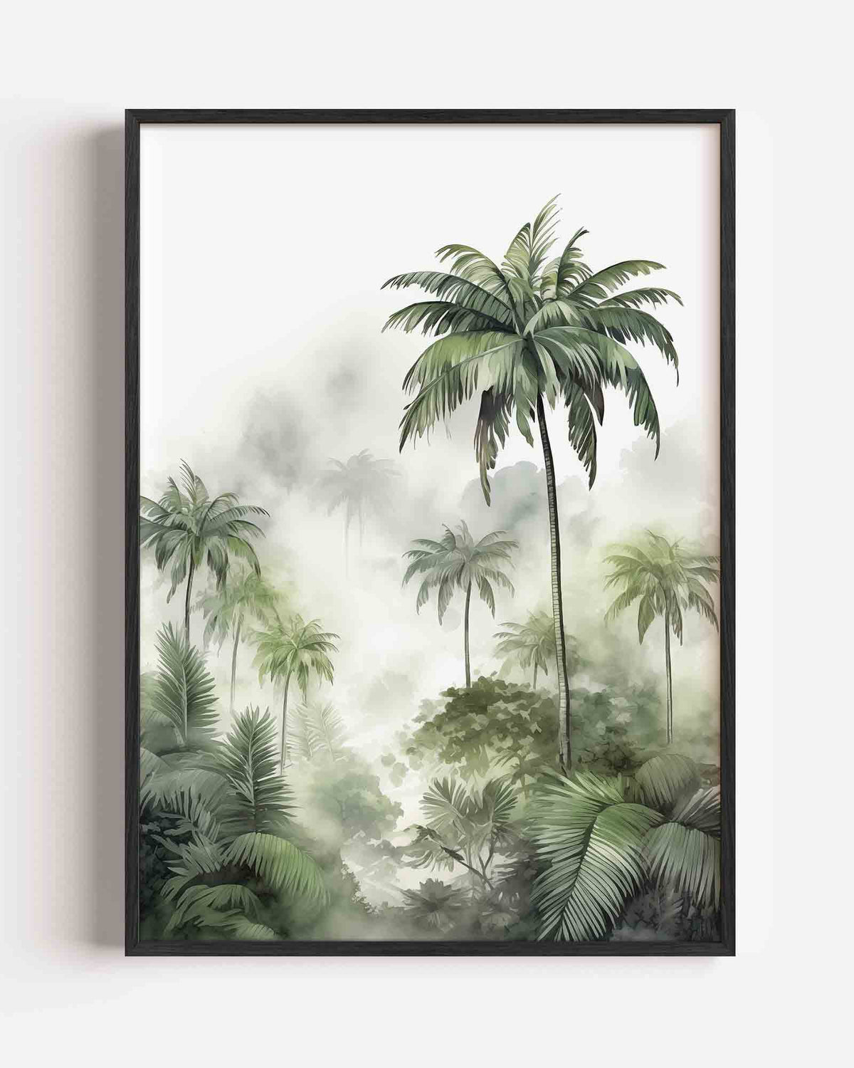 Tropische palmbomen – jungle portret poster als wanddecoratie