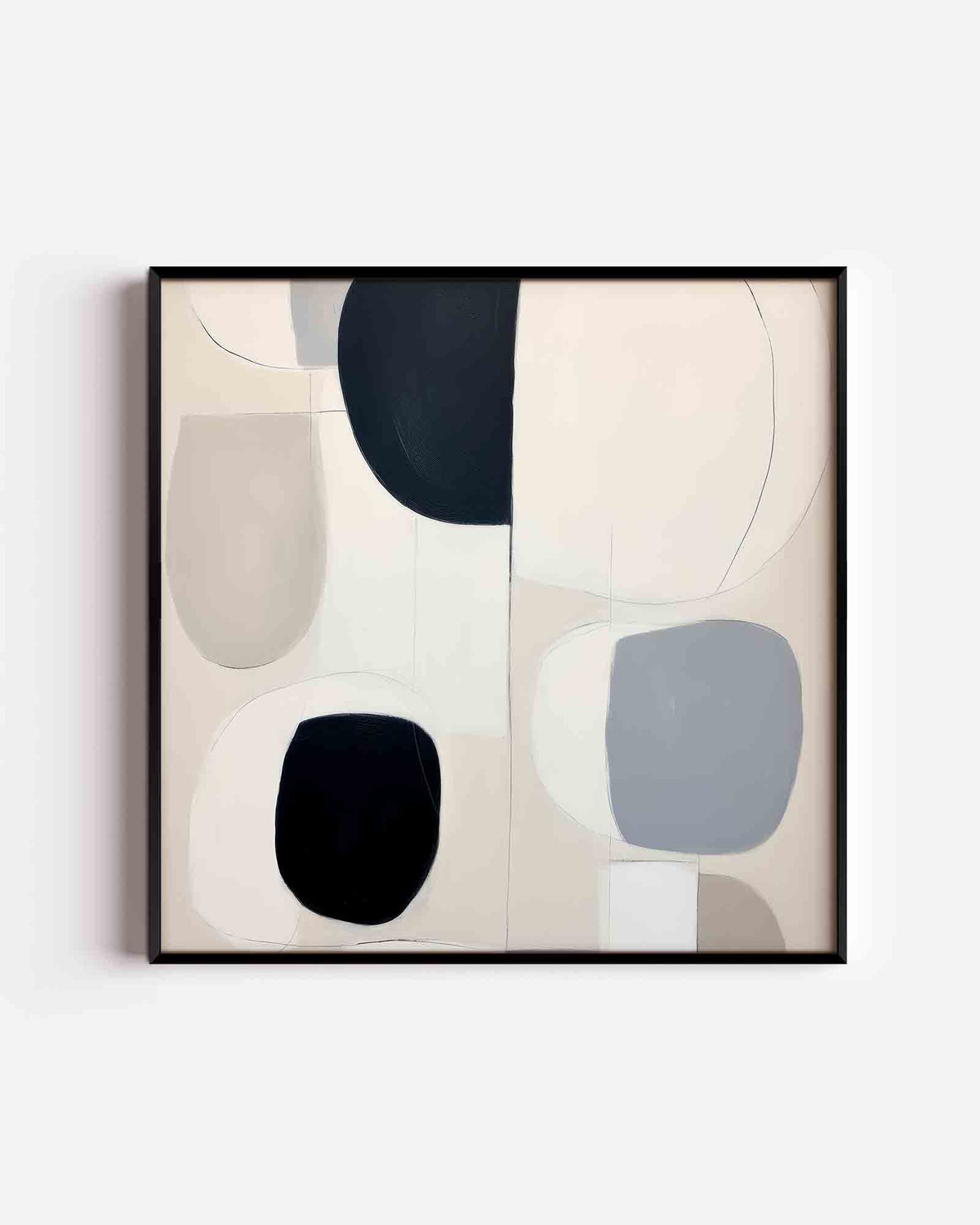 Abstracte vormen – kleurrijke illustratie poster als wanddecoratie