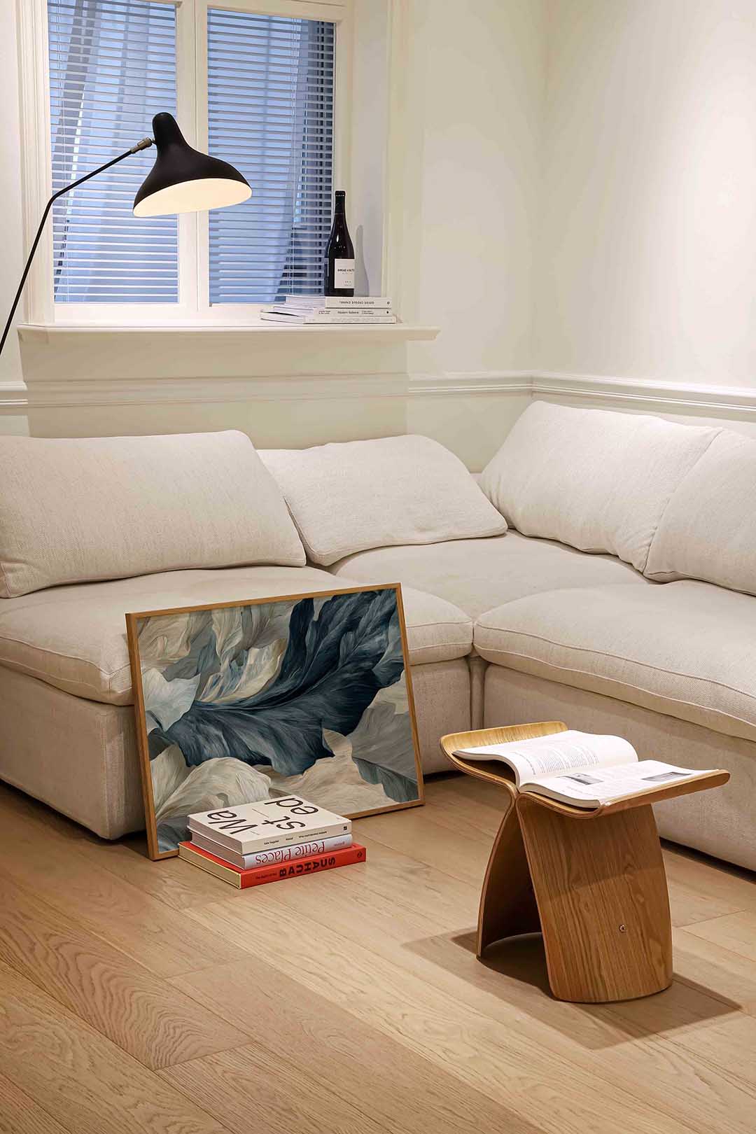 Golvende bladeren – abstracte wandkunst als landscape poster
