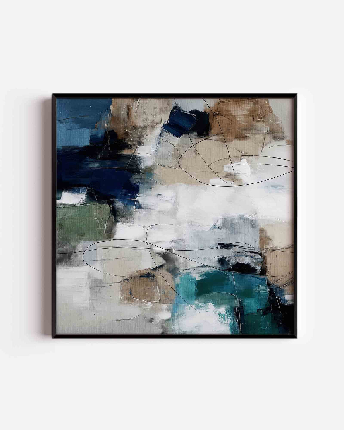 Abstracte vormen – abstracte vierkante poster als wanddecoratie