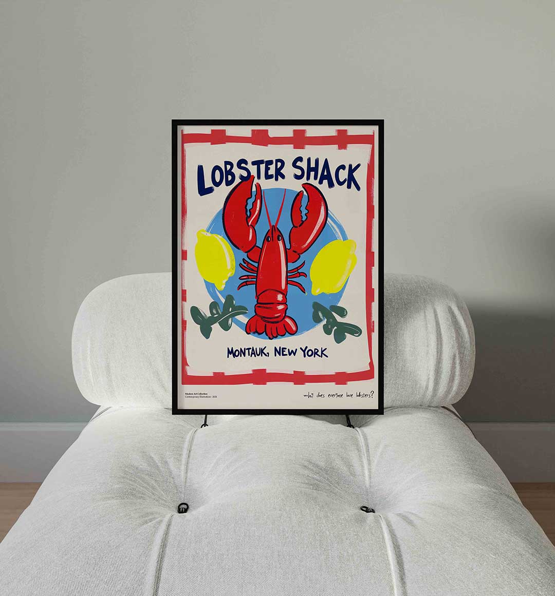 Lobster shack – staande Pop Art wanddecoratie van WallArtistic