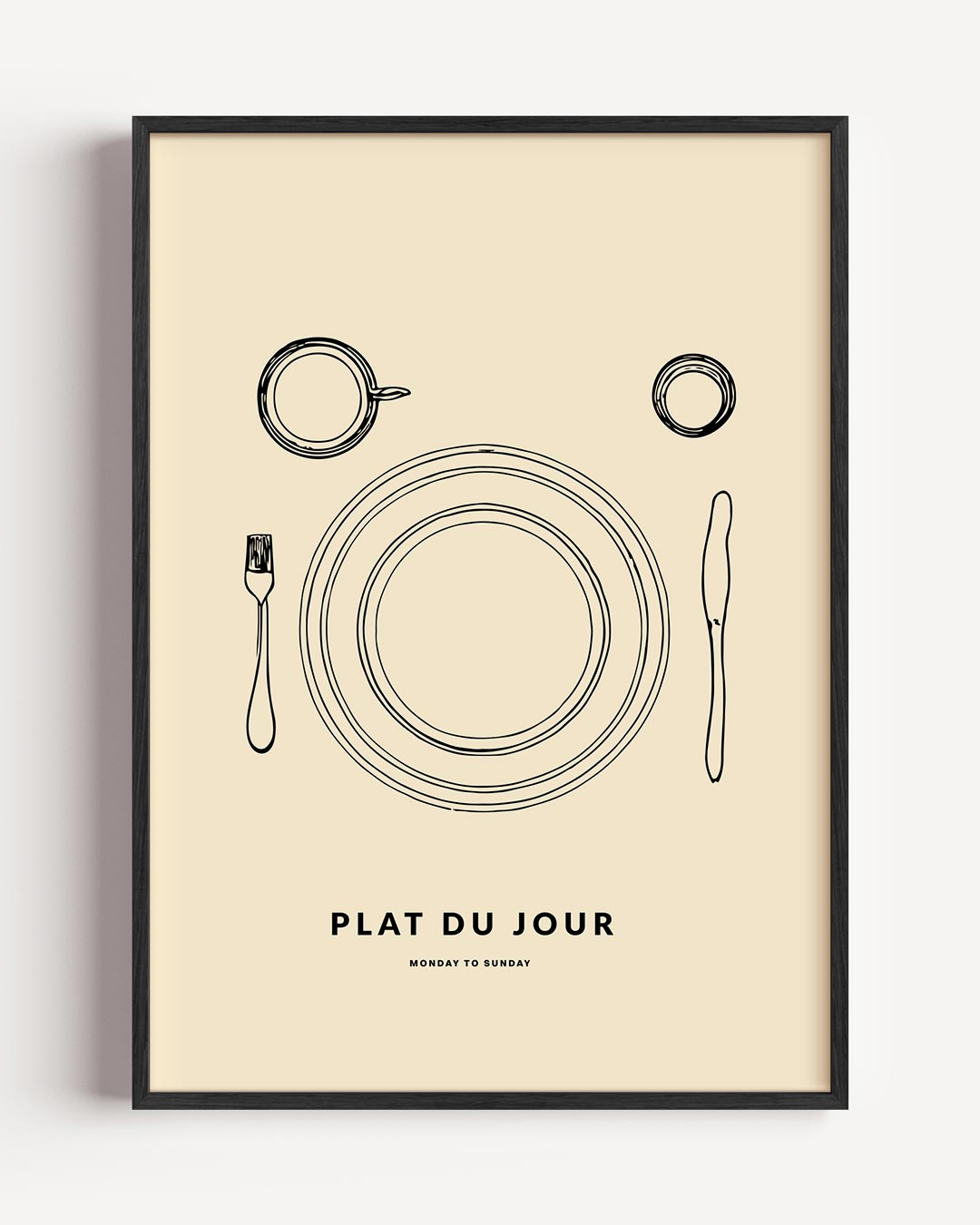 Plat du Jour – keuken portret poster als wanddecoratie