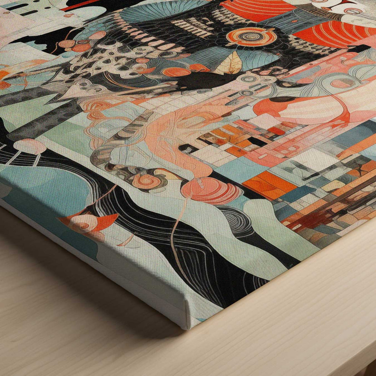 Magische Kat Avontuur – canvas kunstwerk als wanddecoratie