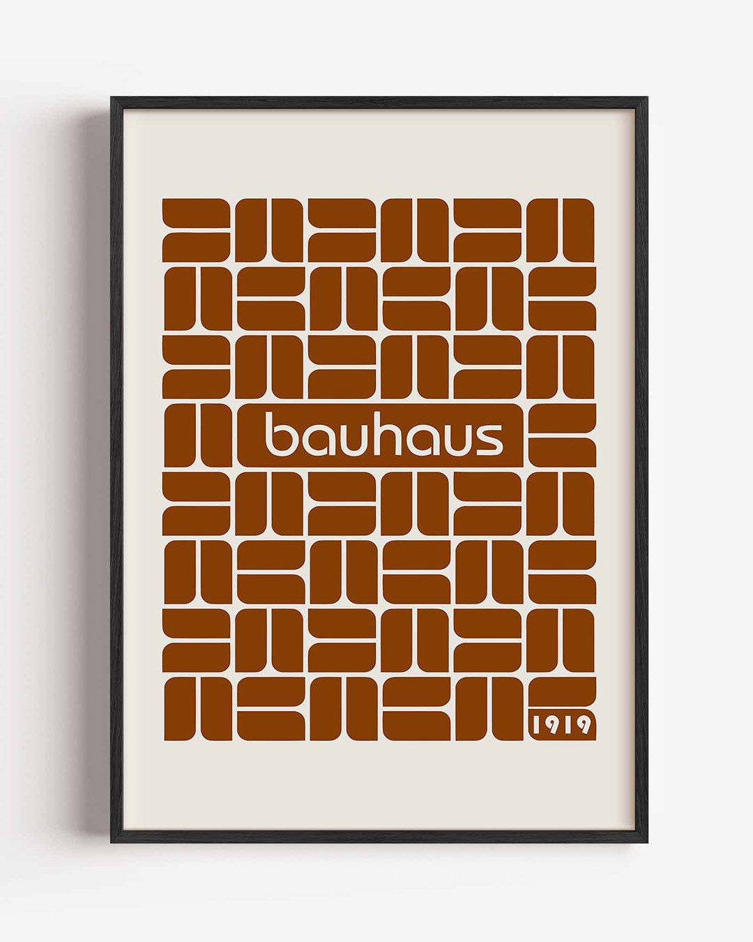 Vormritme en vlakverdeling – staande Bauhaus poster als wanddecoratie