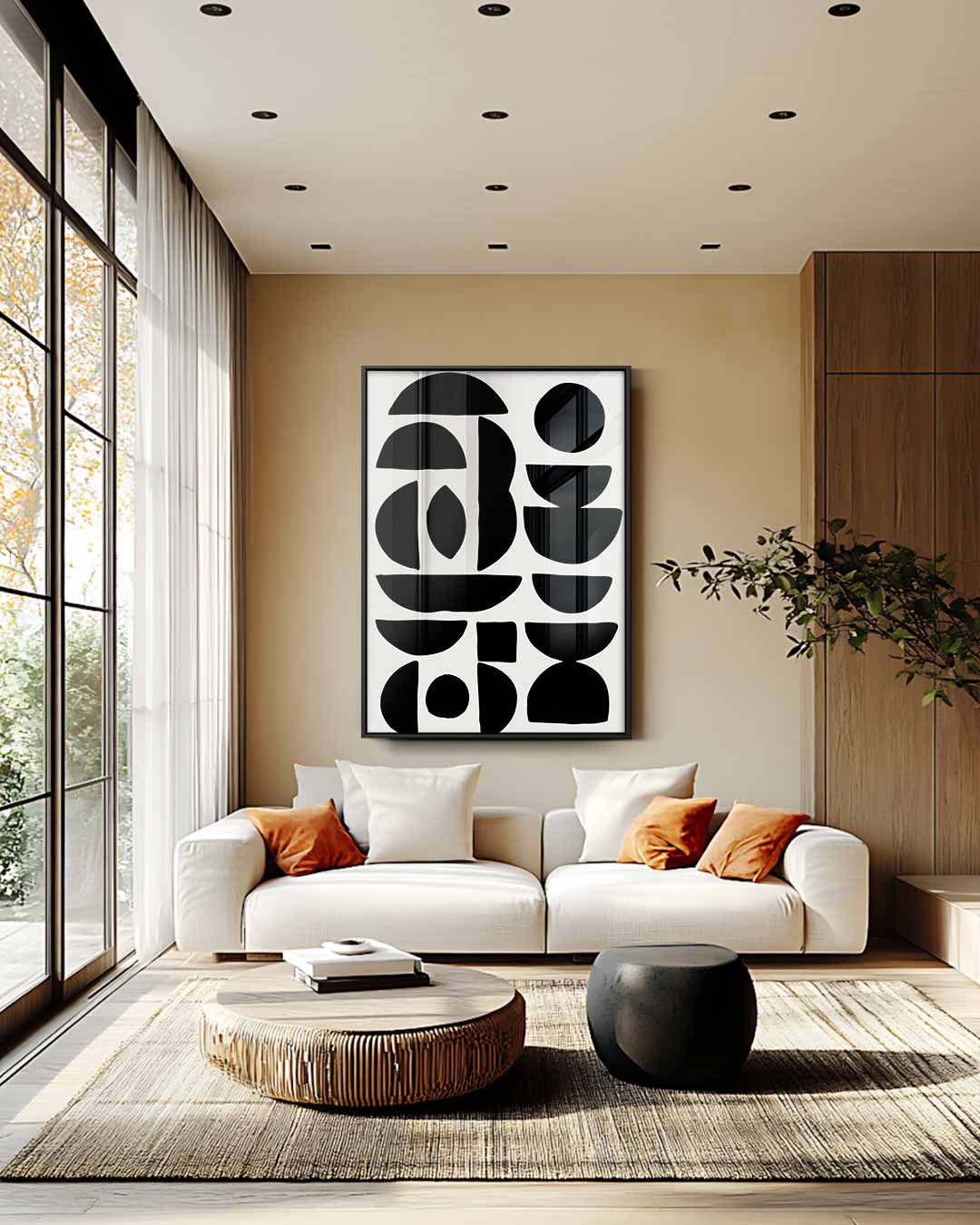 Abstracte Krachtpatronen – staande wandkunst voor woonkamer of interieur
