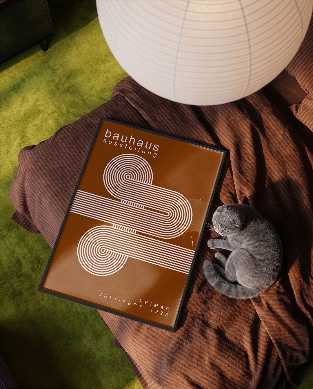 Lijnen en vlakken – moderne Bauhaus wandkunst als poster