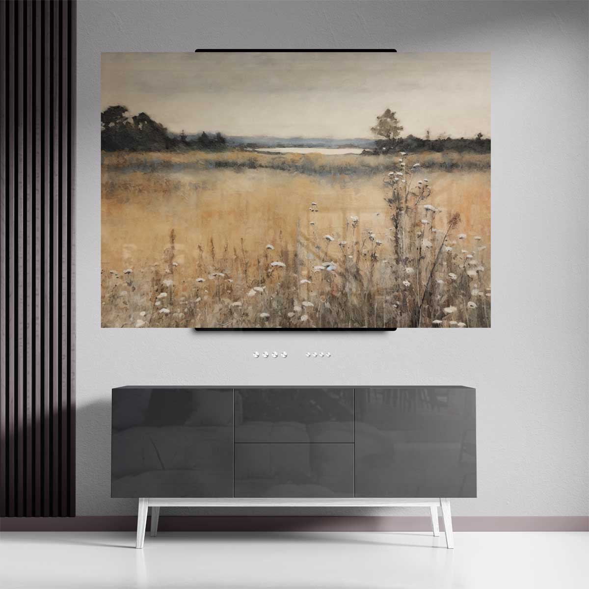 Rustieke Landschapsglans – plexiglas kunstwerk als wanddecoratie
