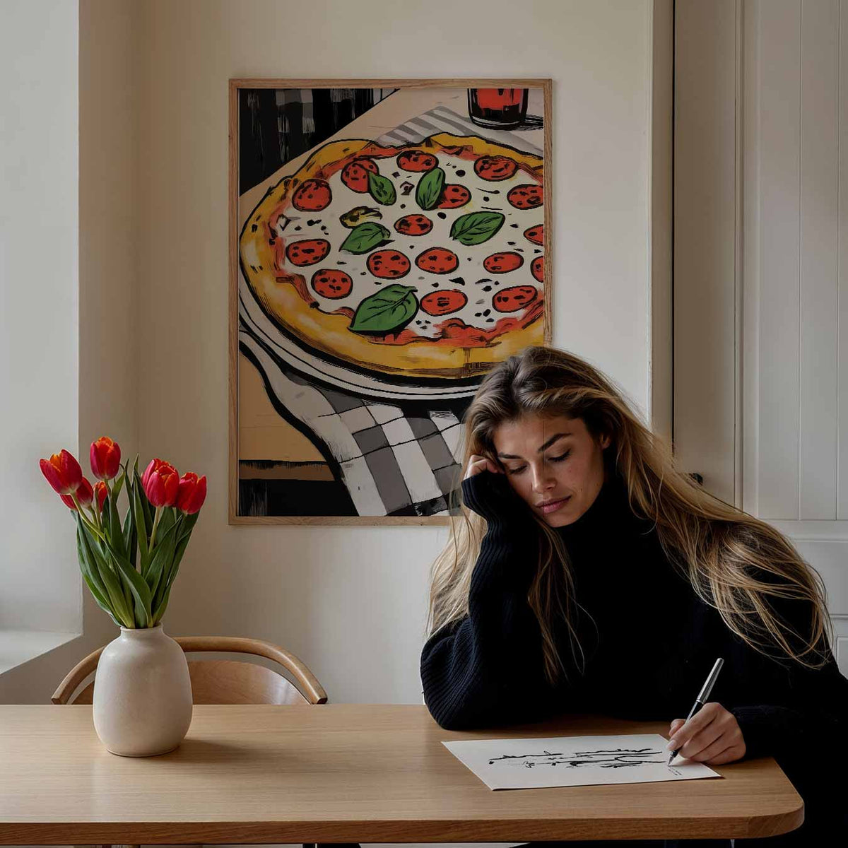 Pizza Liefde – keuken poster als sfeervolle staande wanddecoratie