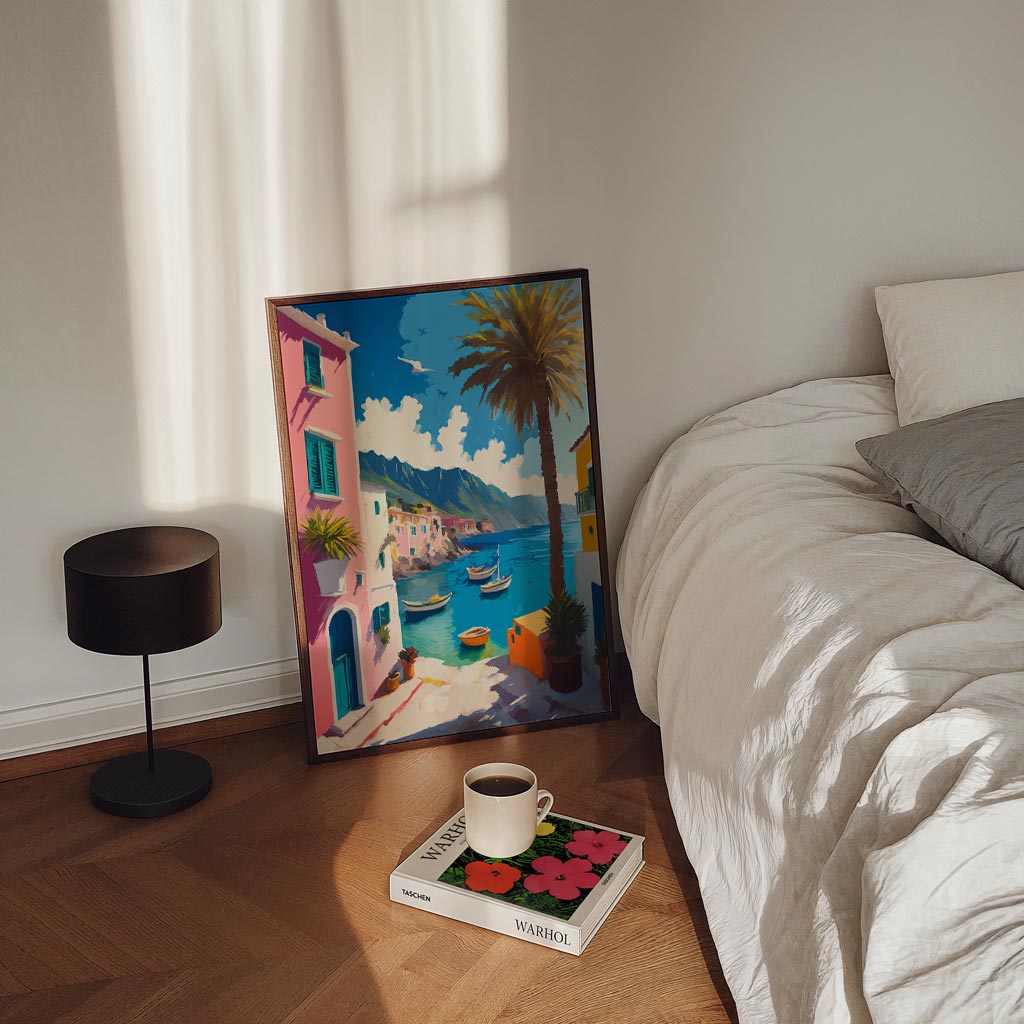 Droomachtige Kustplaats – staande zomer wanddecoratie van WallArtistic