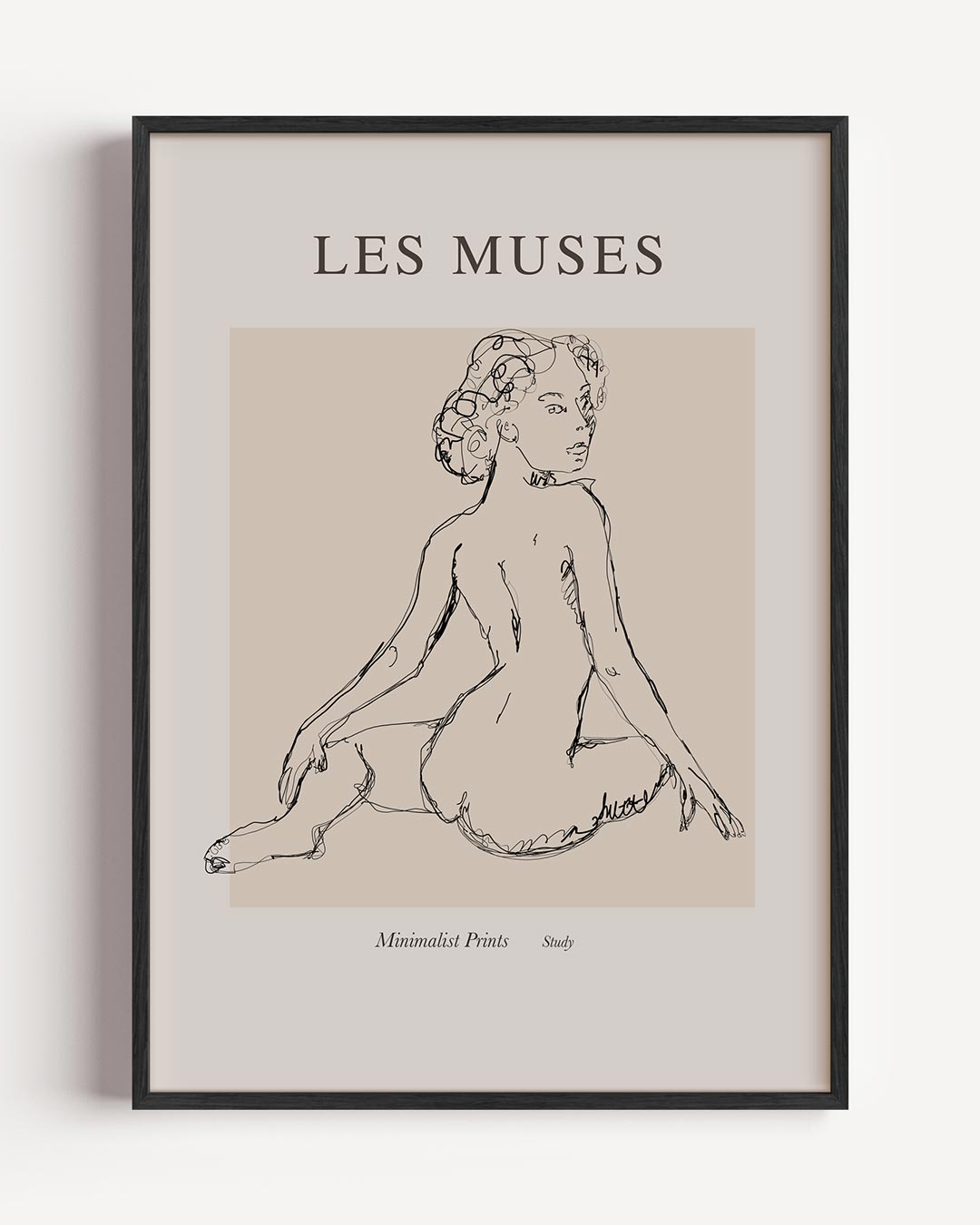 Les Muses Minimalistische Kunstposter – lijntekening portret poster als wanddecoratie