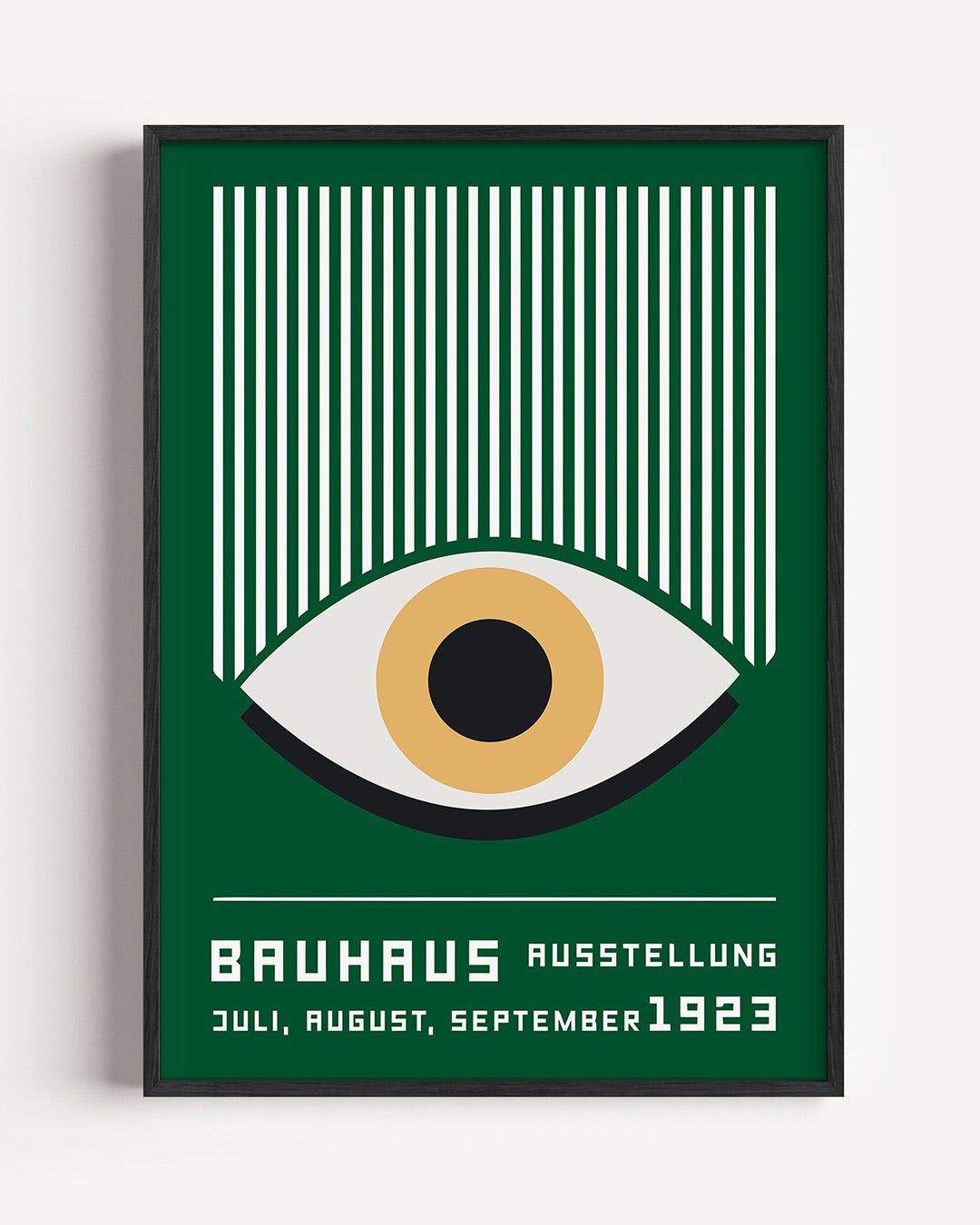 Oog en lijnen – staande Bauhaus poster als wanddecoratie