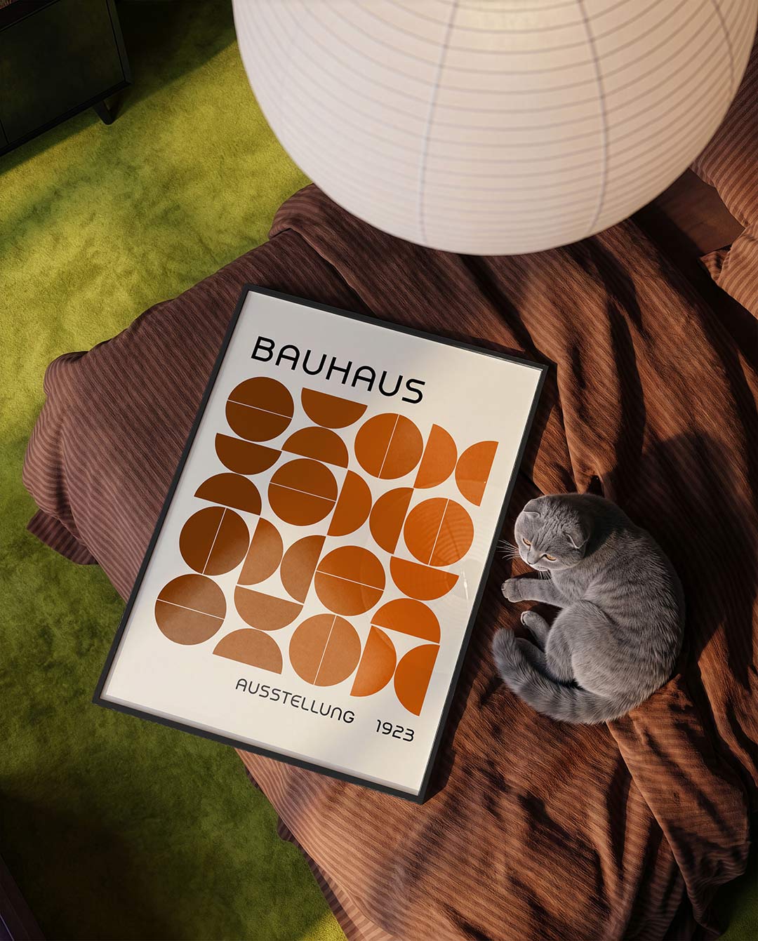 Vormritme en kleur – moderne Bauhaus wandkunst als poster