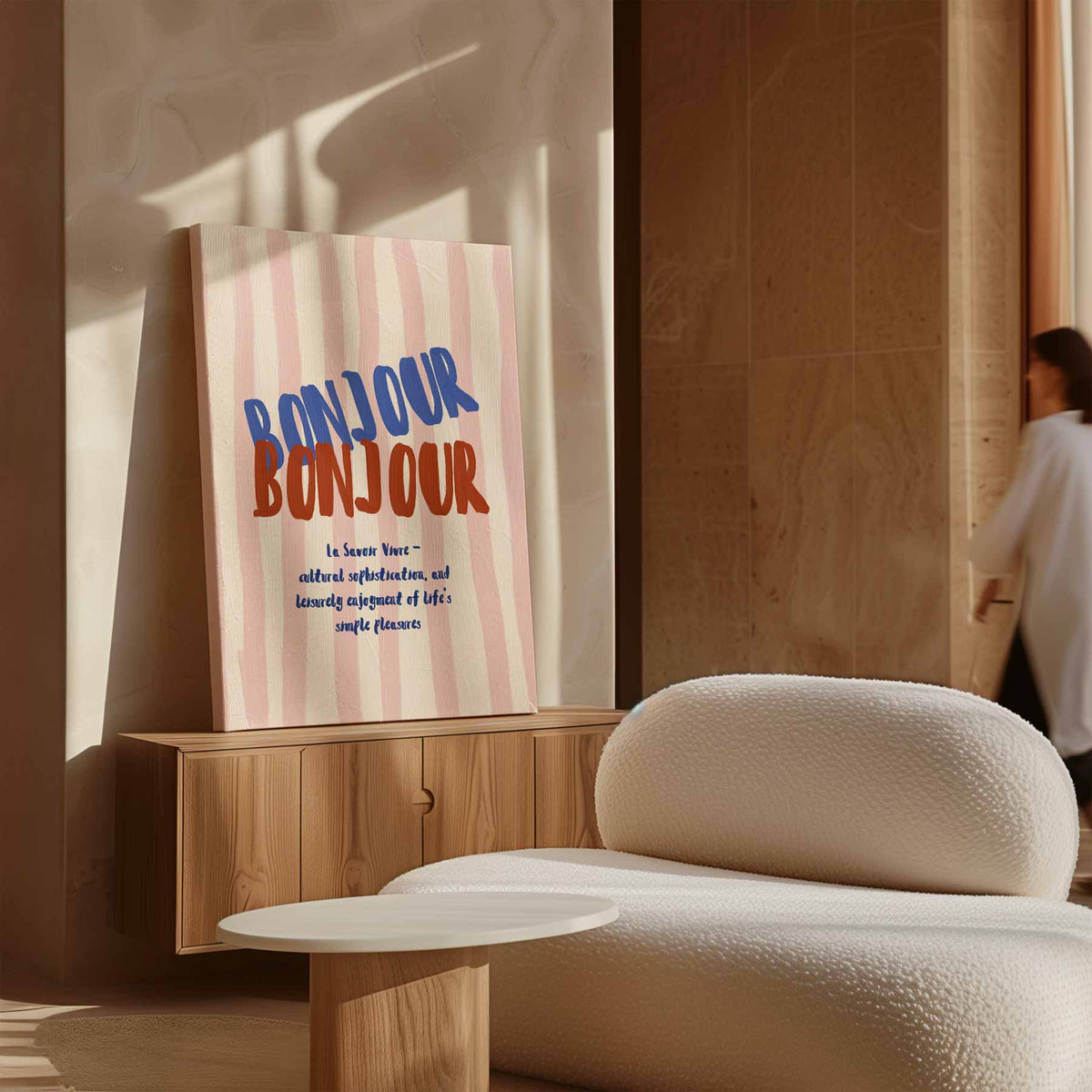 Bonjour Bonheur – plexiglas kunstwerk als wanddecoratie