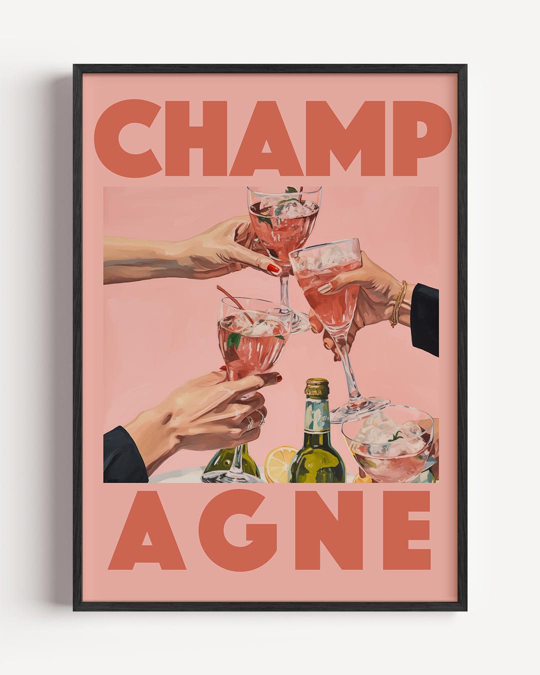 Cheers to Friendship – keuken portret poster als wanddecoratie