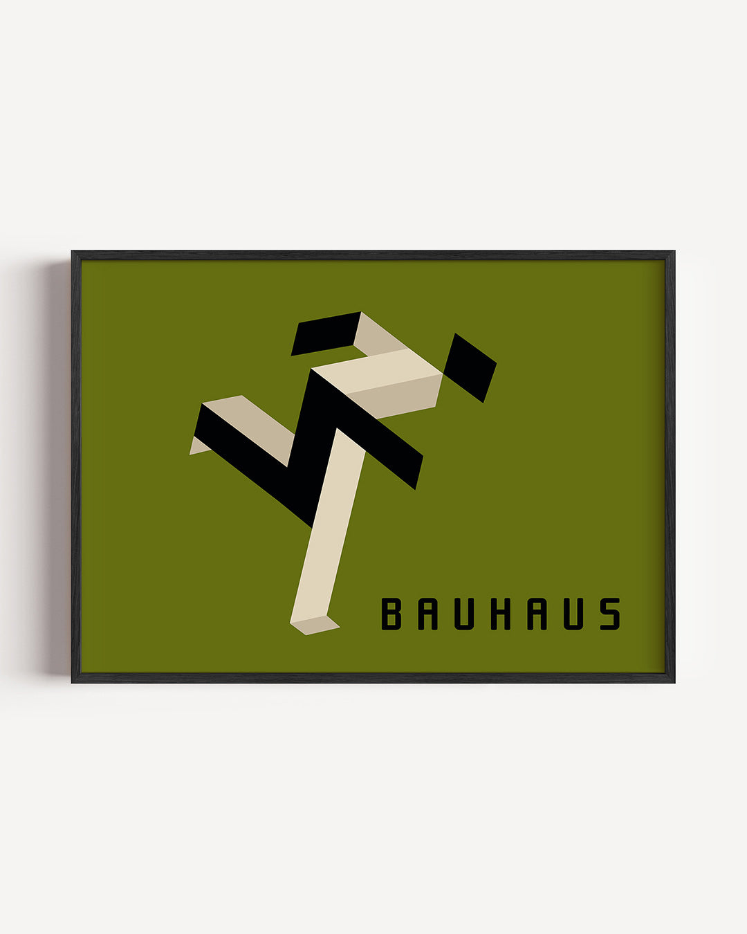 Vorm en beweging – liggende Bauhaus poster als wanddecoratie