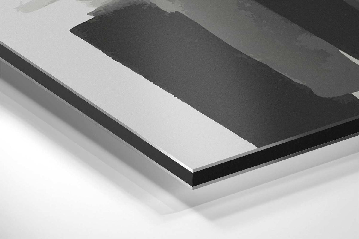 Moderne Sluier van Zwart & Wit – canvas kunstwerk als wanddecoratie