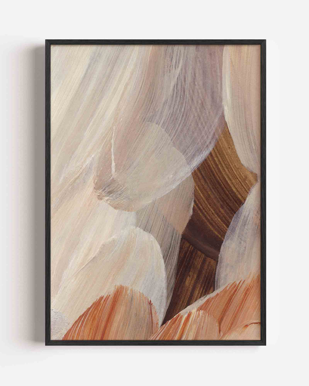 Abstracte penseelstreken – schilderkunst portret poster als wanddecoratie