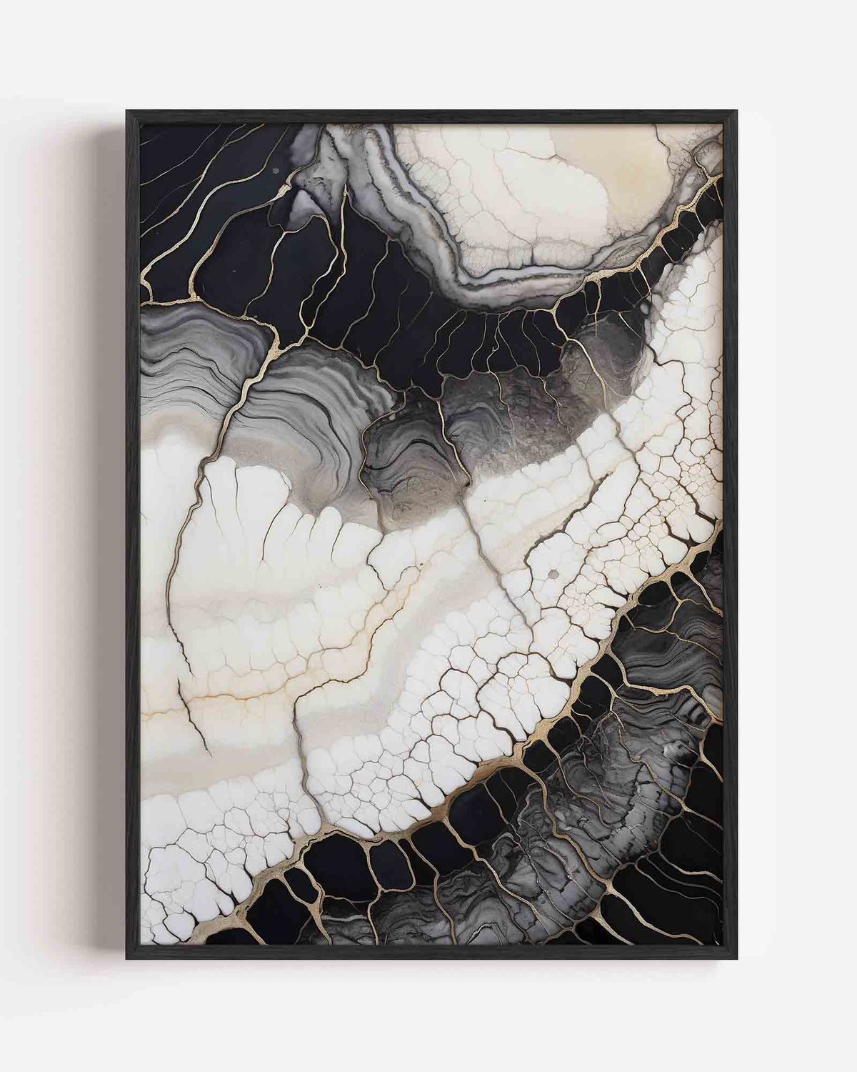 Abstracte lijnen en patronen – zacht abstracte portret poster als wanddecoratie