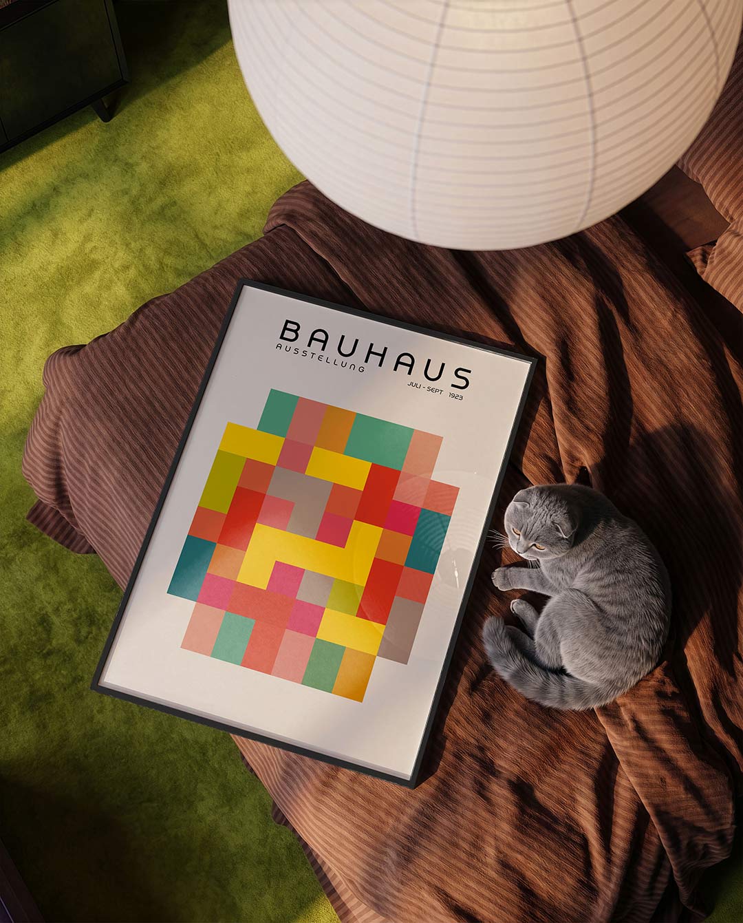Vorm en kleurvlakken – moderne Bauhaus wandkunst als poster