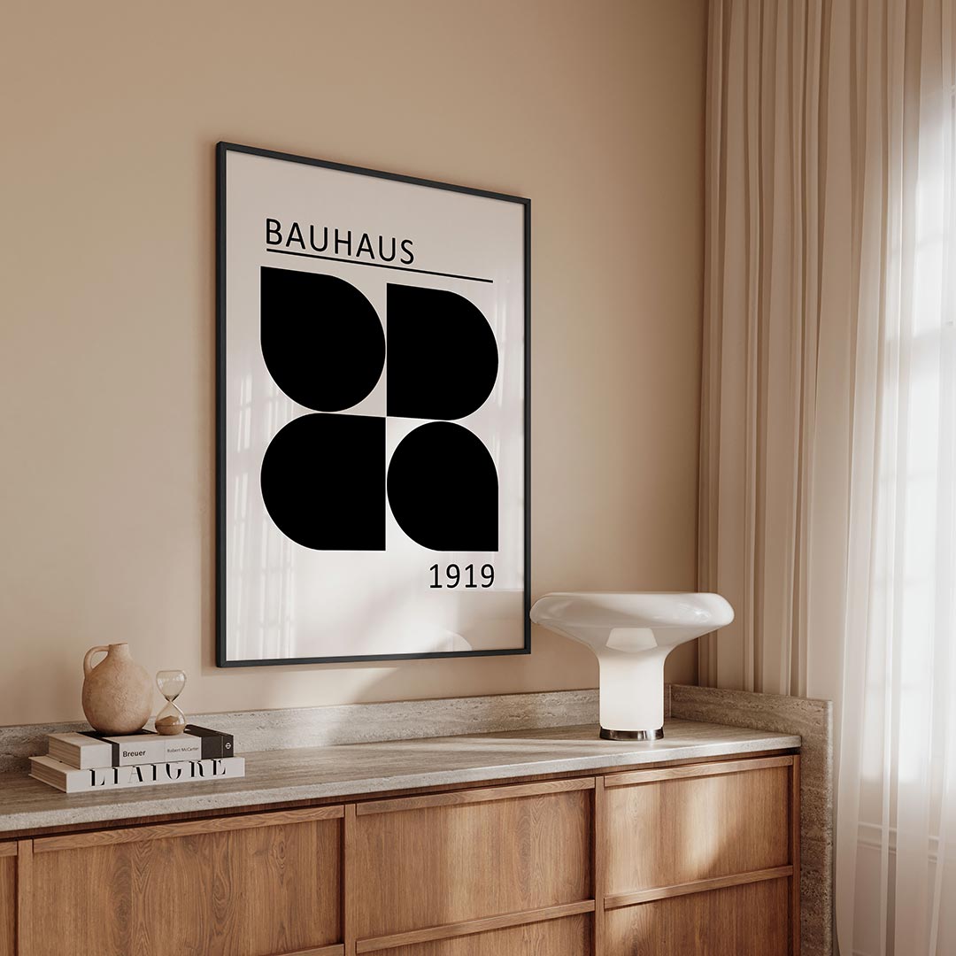  – geometrische Bauhaus poster in staand formaat