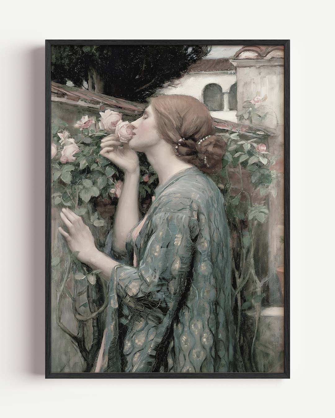 Tijdloze Elegantie Rozenposter – vintage portret poster als wanddecoratie