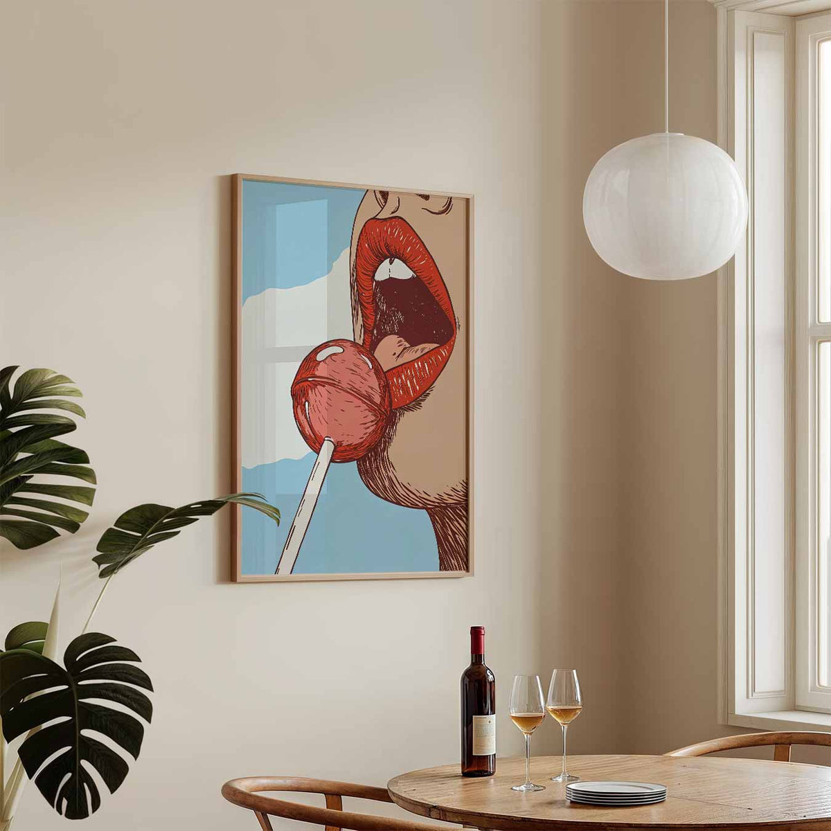 Pop-art Poster Lolly – zomerse wandkunst als portret poster
