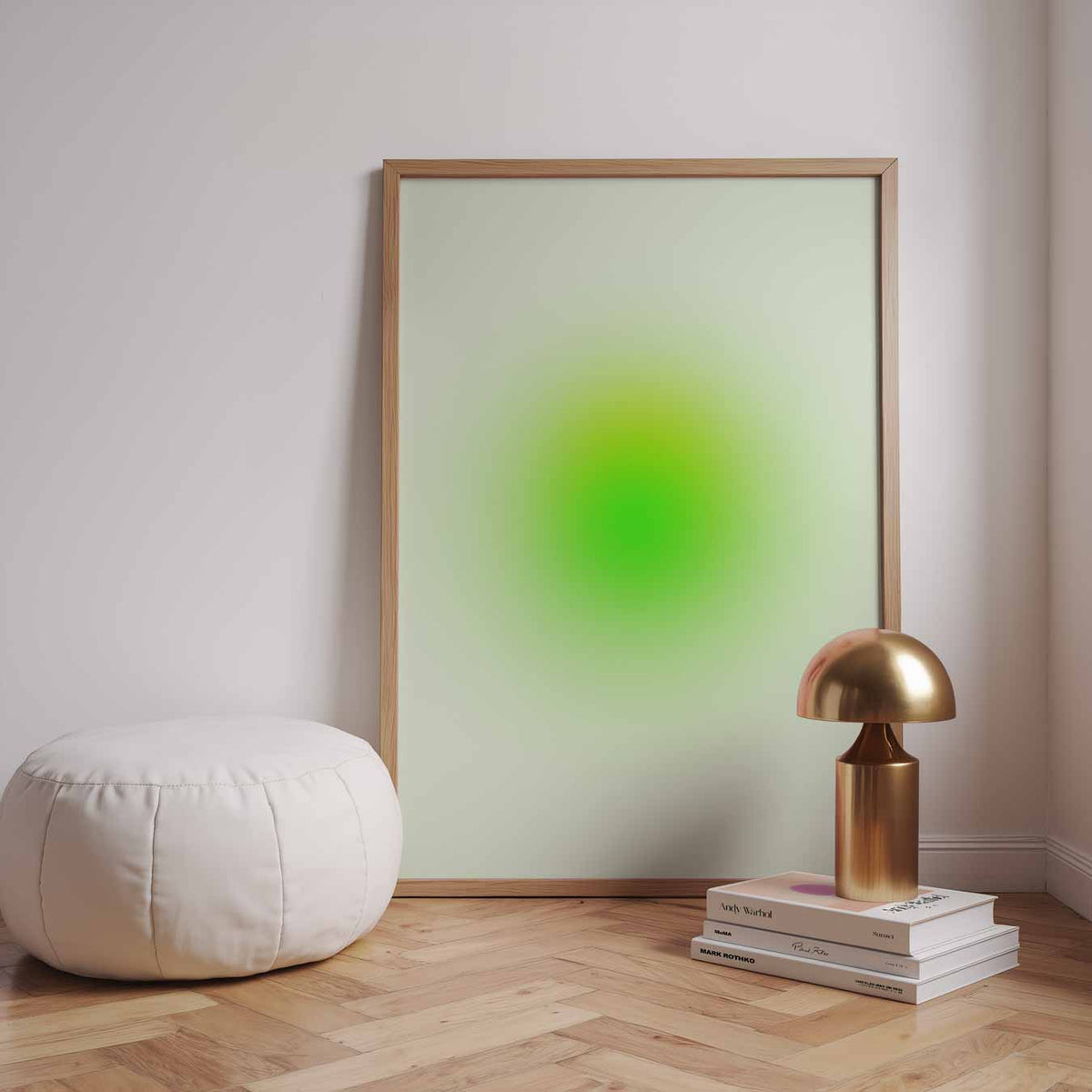 Groene Zen Cirkel – staande muurposter met mindful uitstraling