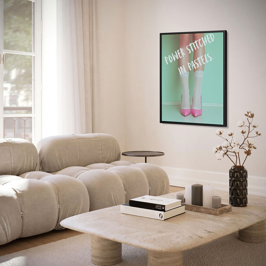 Pastel elegantie – staand wanddecoratie kunstwerk