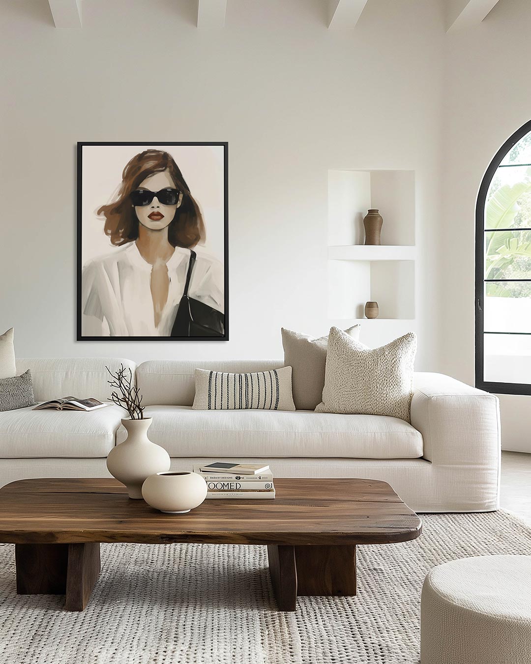 Stijlvolle vrouw – kunstwerk als stijlvolle wanddecoratie