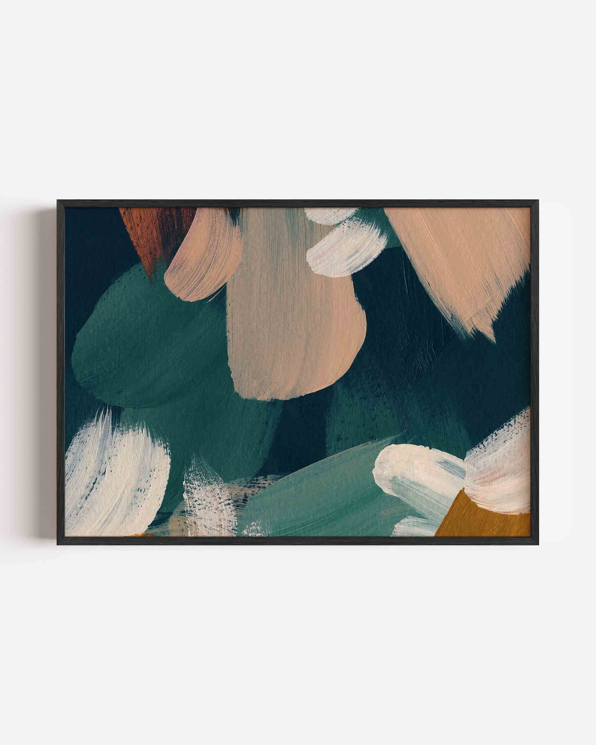 Abstracte penseelstreken – schilderkunst landscape poster als wanddecoratie