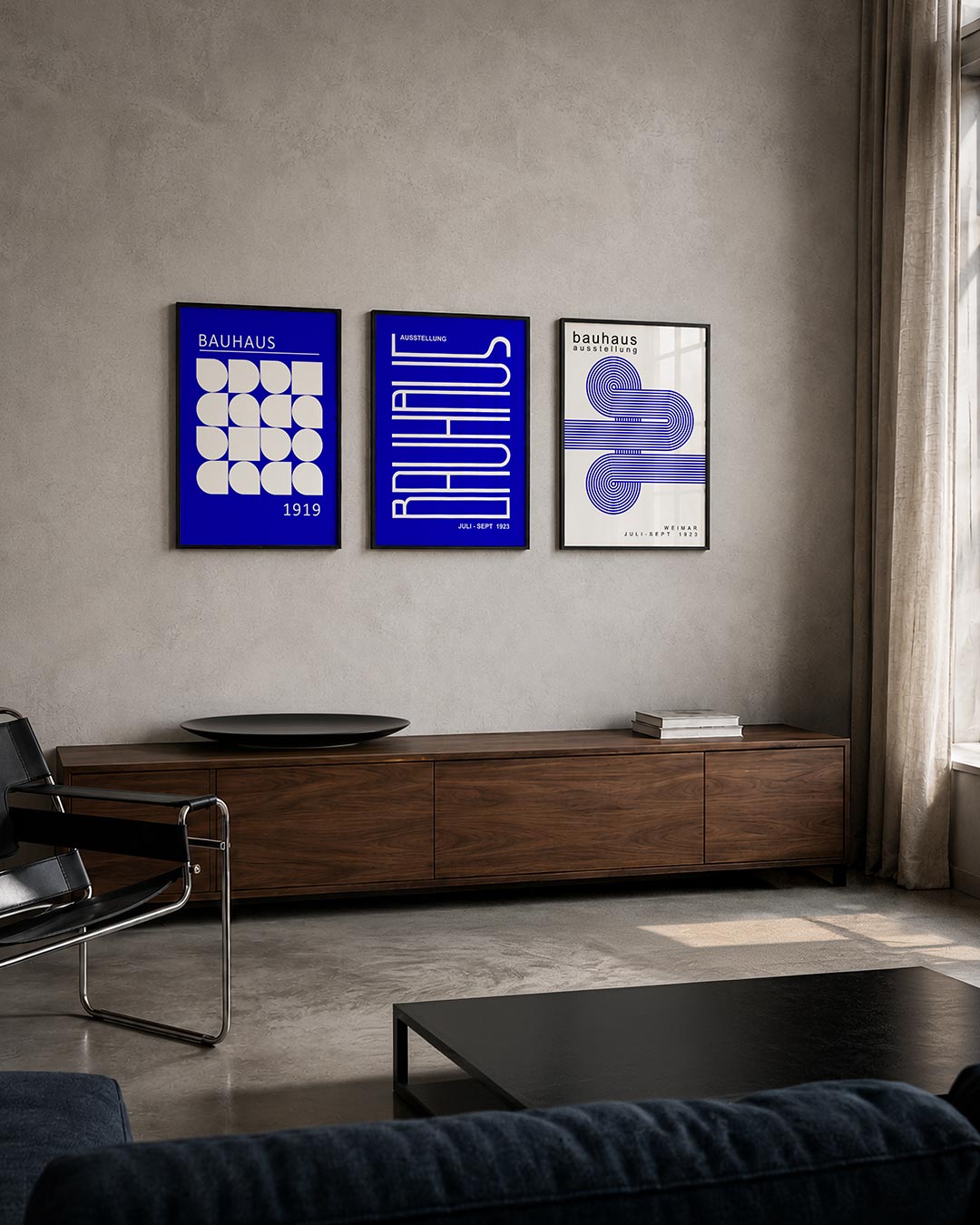 Vormen en vlakken posterset – tweede productweergave – deze posterset in drie delen toont een speelse wisselwerking van witte