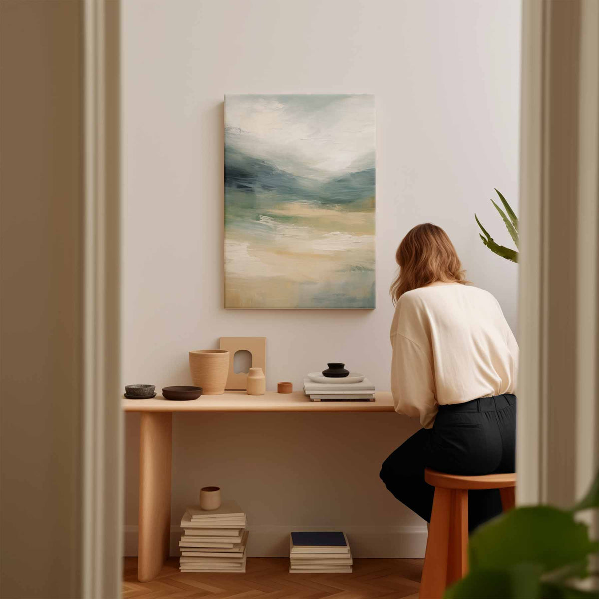 Dromerige Horizonten – portret kunstwerk als wanddecoratie, afbeelding 17