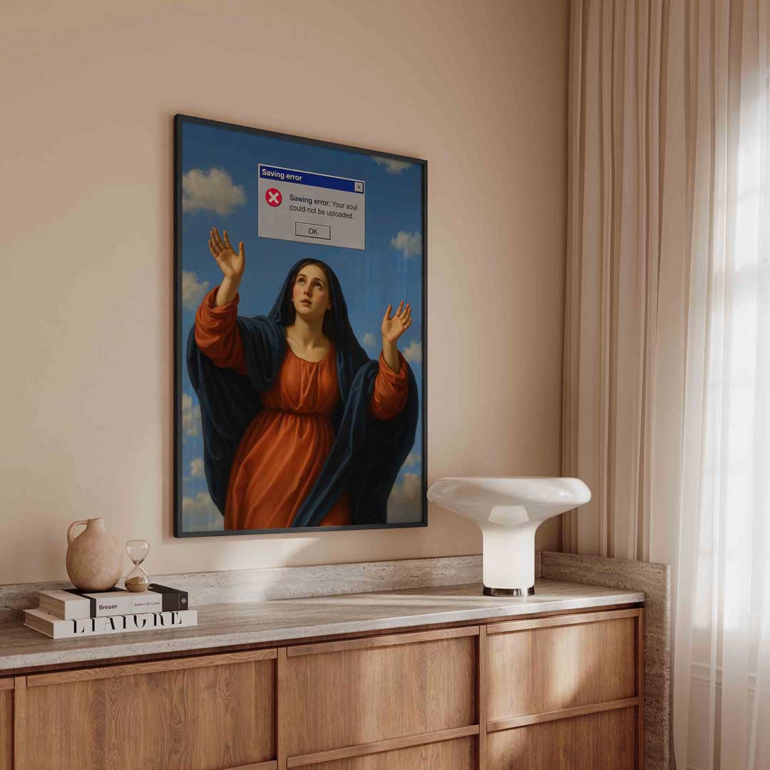 Vrouw met foutmelding – urban poster in staand formaat