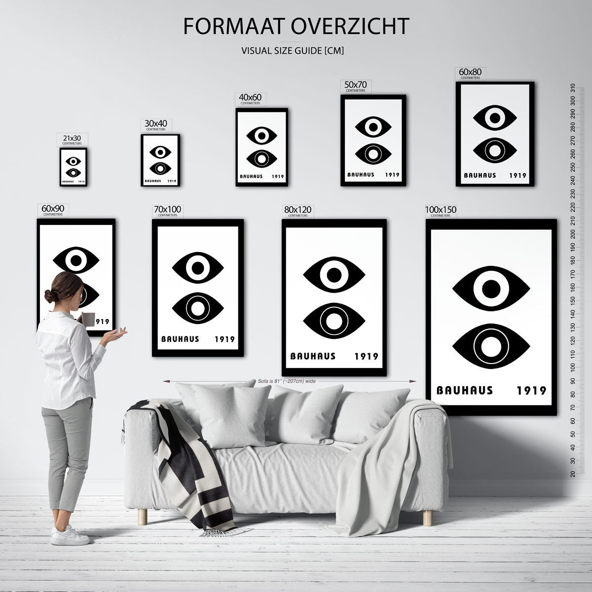 – geometrische poster in Bauhaus-stijl van WallArtistic