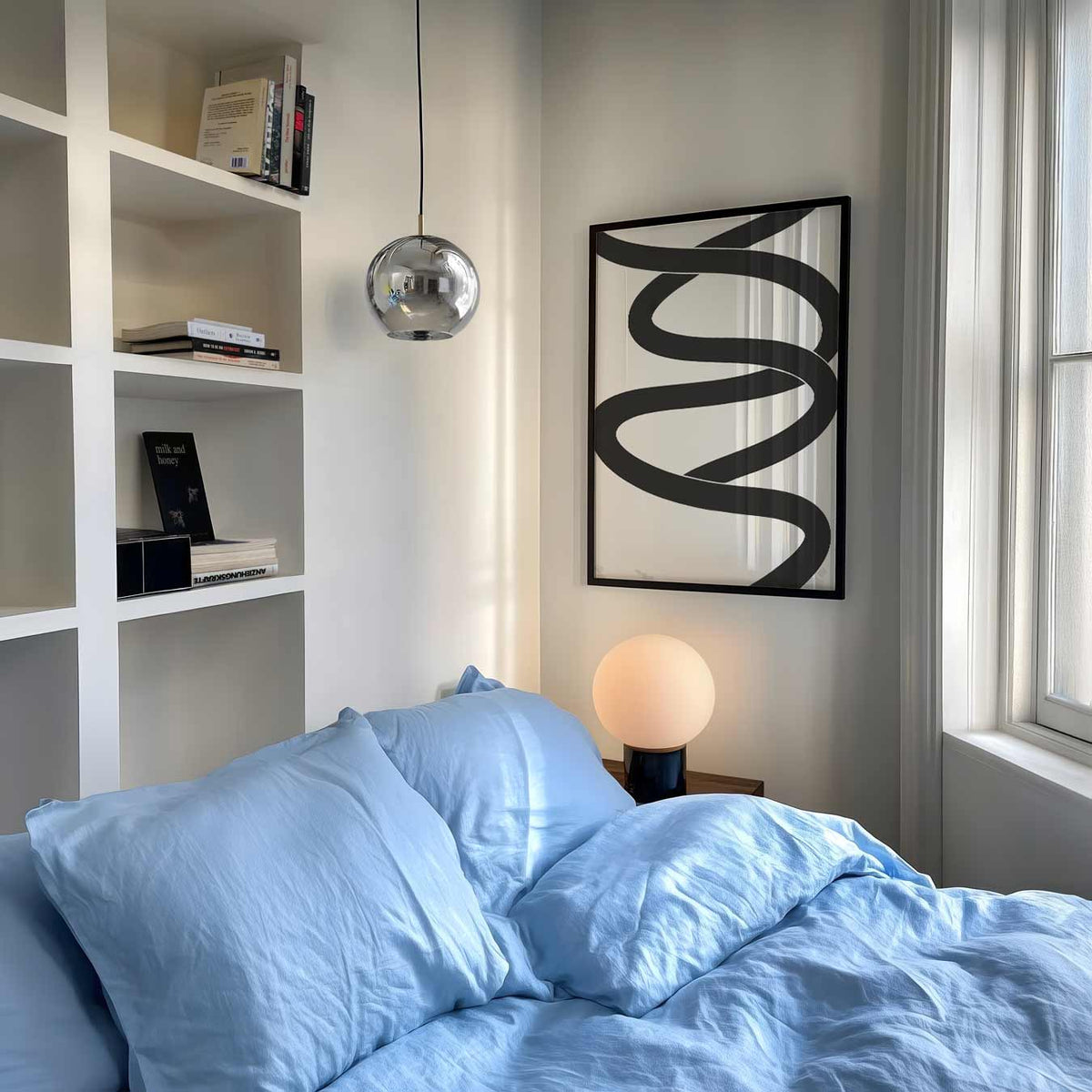 Moderne Minimalistische Kronkel – abstracte poster als moderne staande wanddecoratie