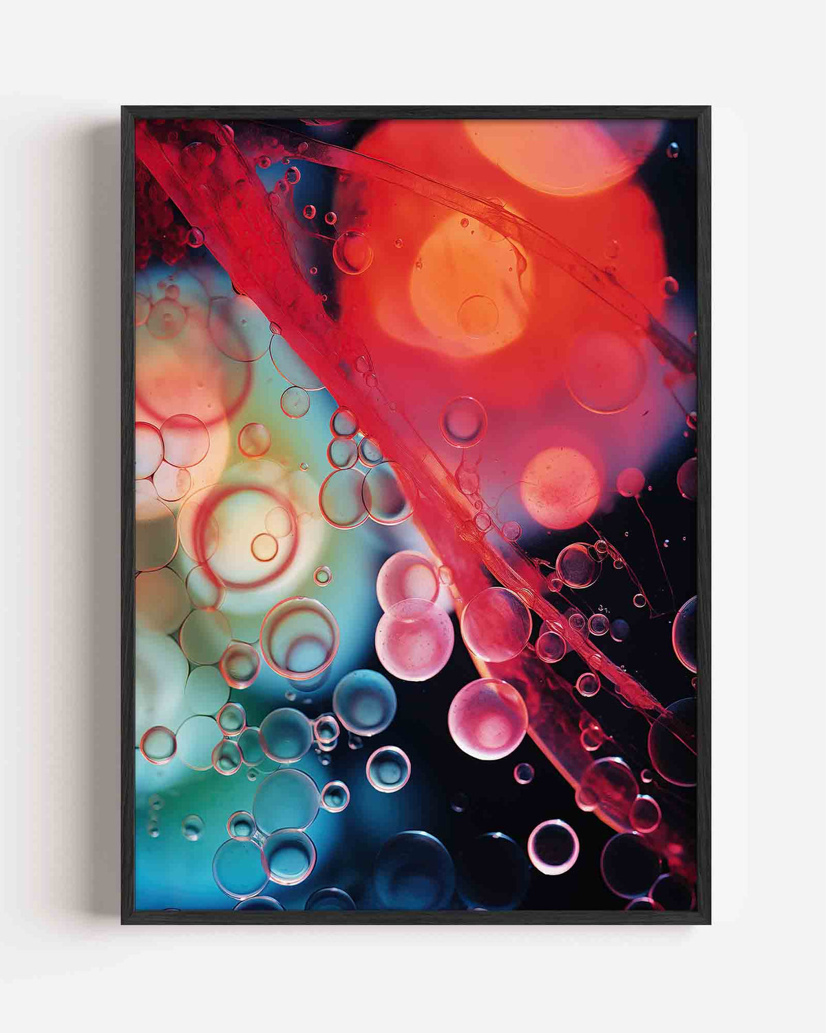 Abstracte bellen – Kleur & Vormen portret poster als wanddecoratie