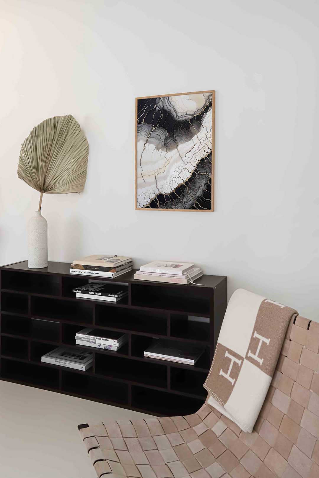 Abstracte lijnen en patronen – staande zachte abstracte wanddecoratie van WallArtistic