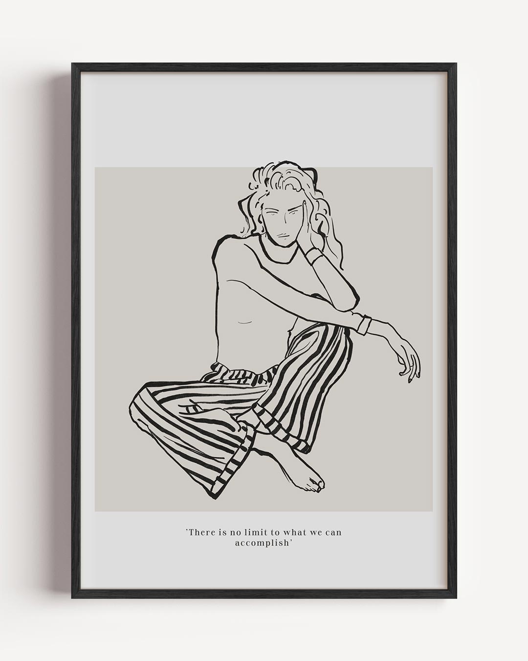 Inspirerende Moderne Lijntekening – vrouwelijk portret poster als wanddecoratie