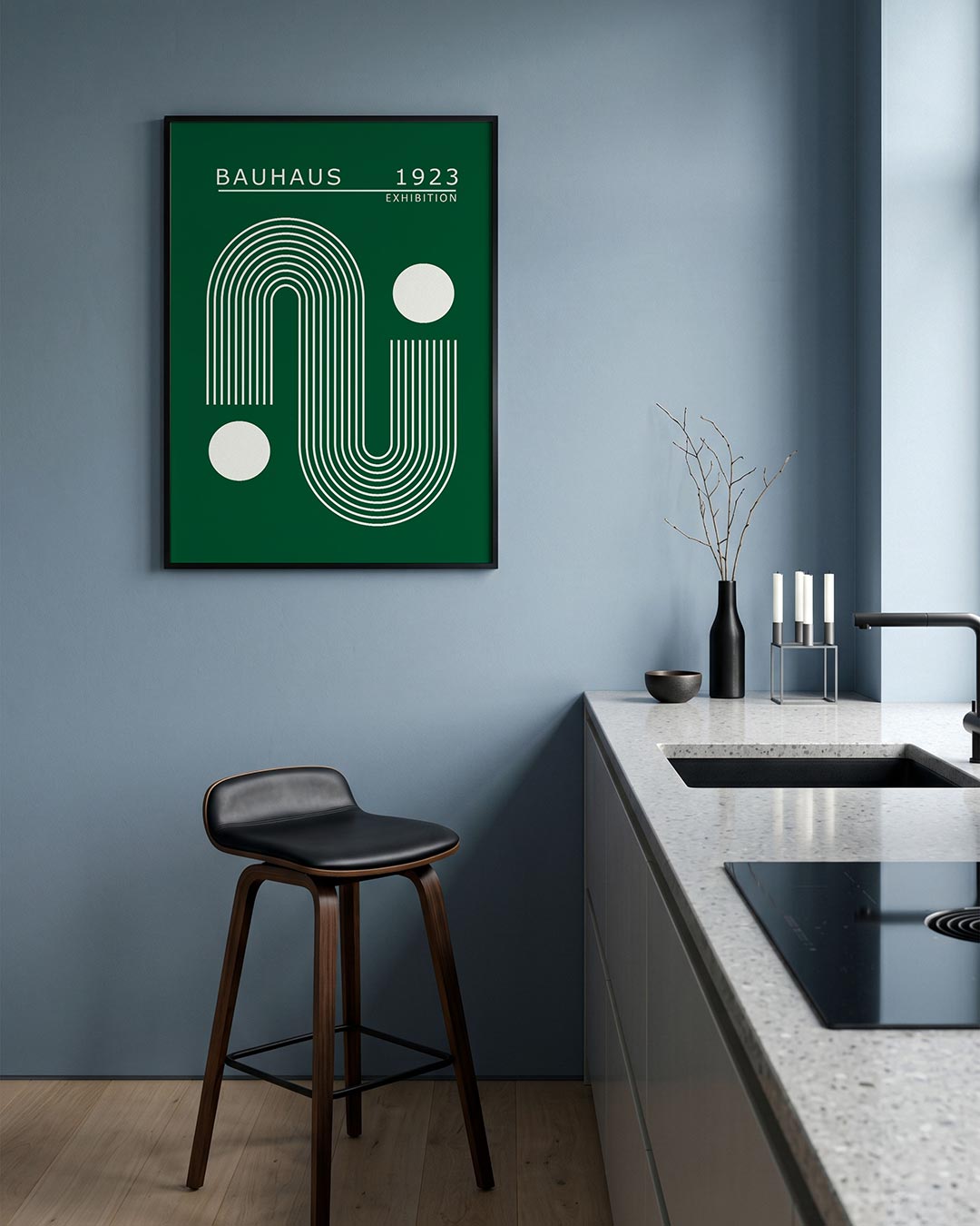  – geometrische Bauhaus poster in staand formaat