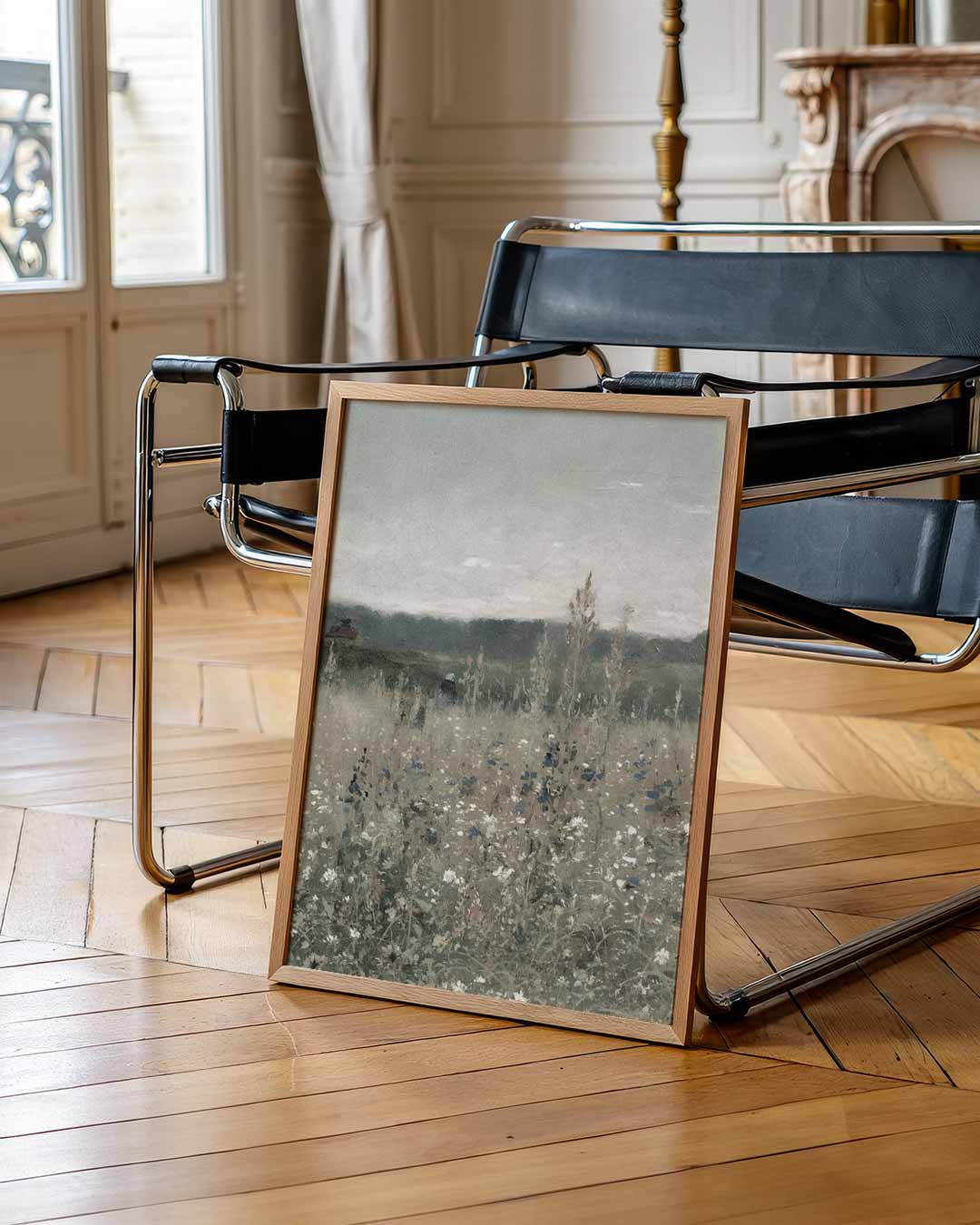 Droomachtige Bloemweide – klassieke wandkunst als portret poster