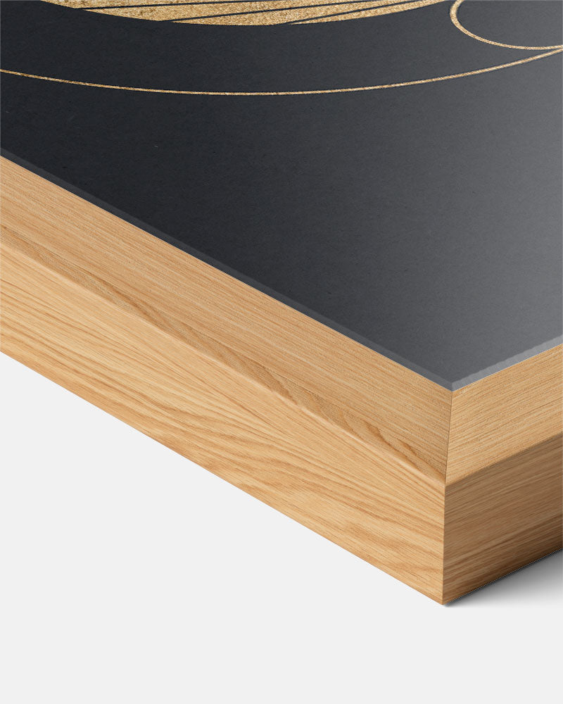 Geometrisch Gouden Zonontwerp – abstracte textuur poster in staand formaat